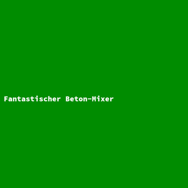 Fantastischer Beton-Mixer