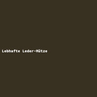 Lebhafte Leder-M&uuml;tze