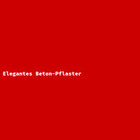 Elegantes Beton-Pflaster