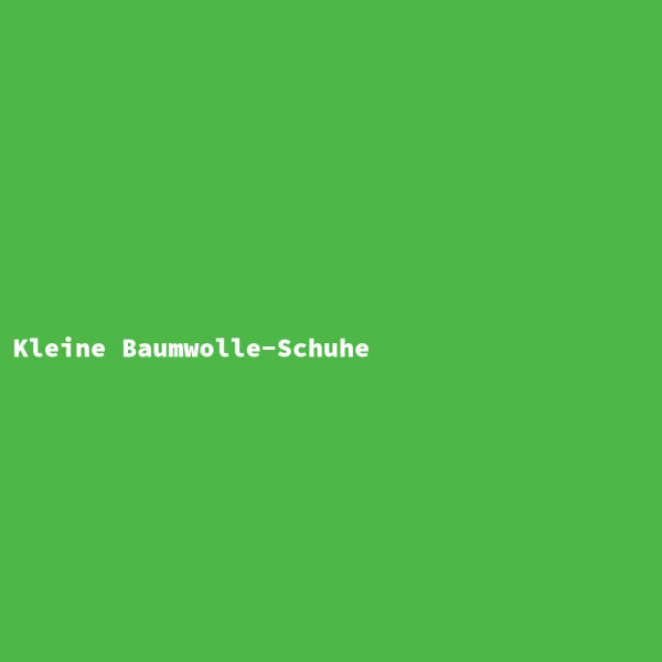 Kleine Baumwolle-Schuhe