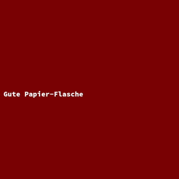 Gute Papier-Flasche